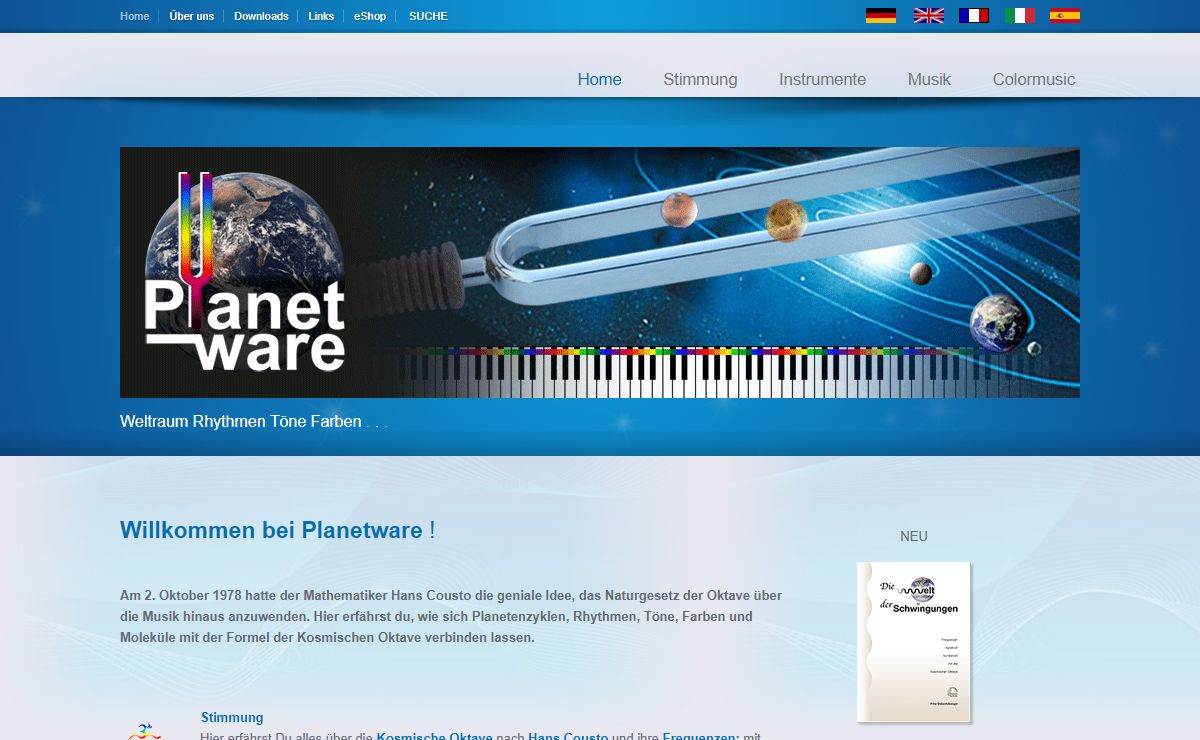 Planetware <> Weltraum, Rhythmen, Töne, Farben ....