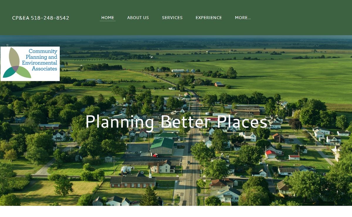 CP&EA 518-248-8542 - Community planning, Comprehensive plan development, Economic revitalization, Community Analysis and Inventory, environmental impact assessment