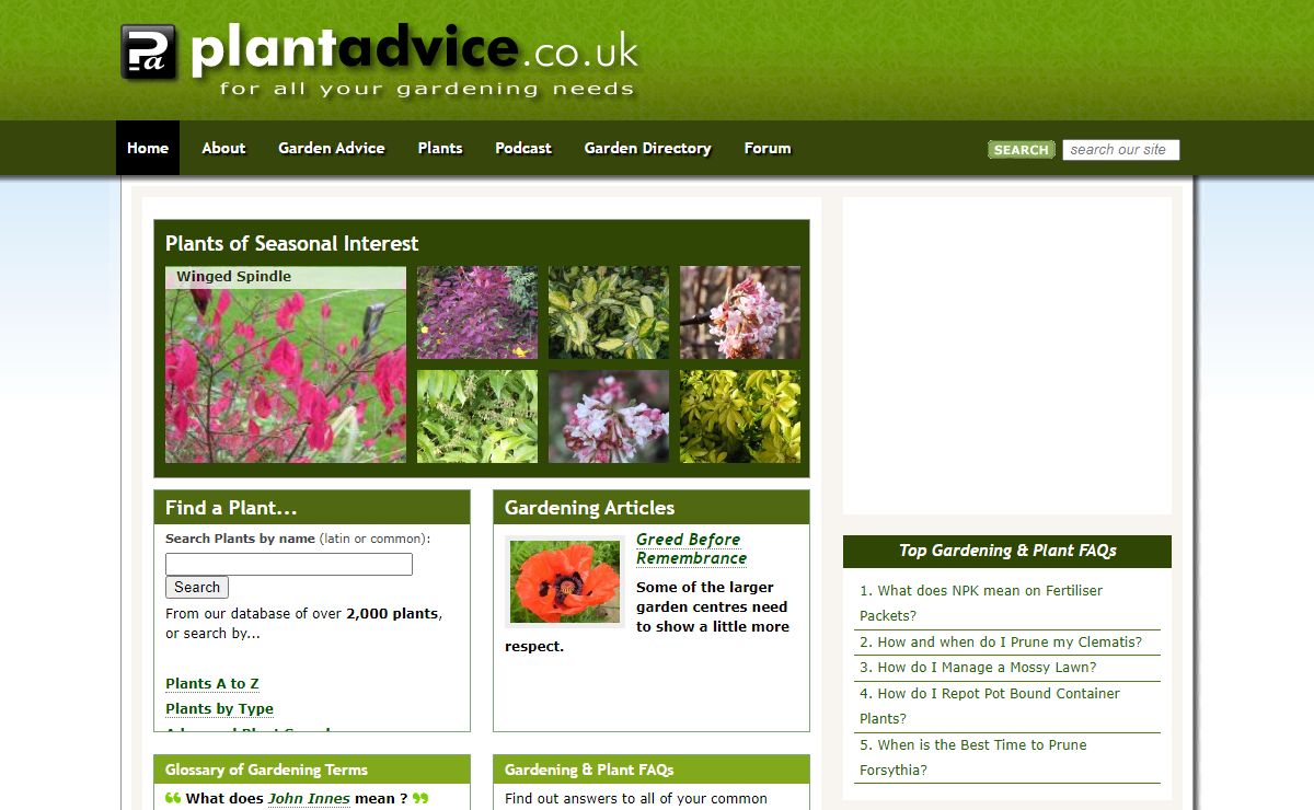 Gardening and Plant Care Advice from PlantAdvice.co.uk