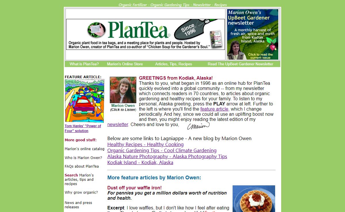 Organic Fertilizer - Organic Gardening Tips - Newsletter - Recipes