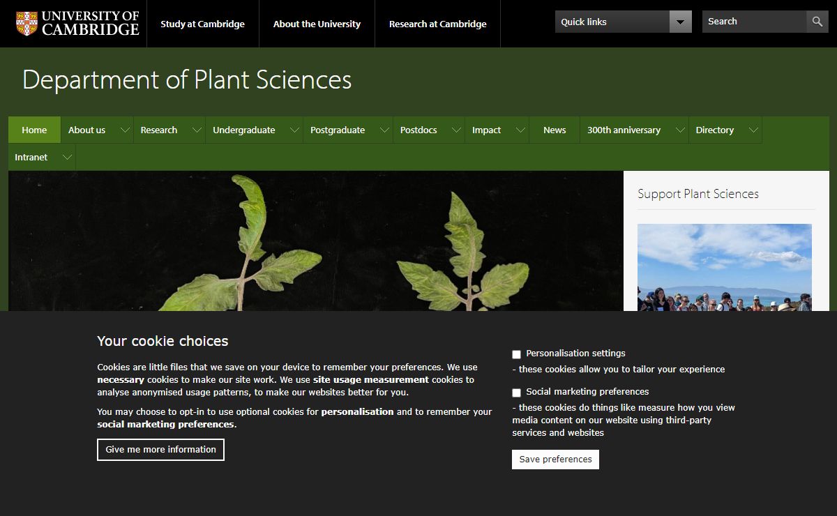 Department of Plant Sciences |