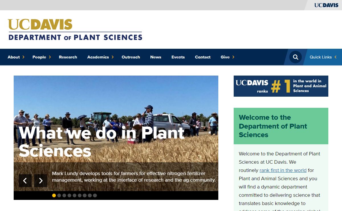 UC Davis, Department of Plant Sciences