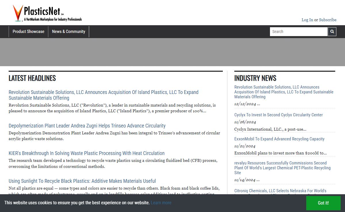 PlasticsNet: Digital Marketplace for the plastics industry