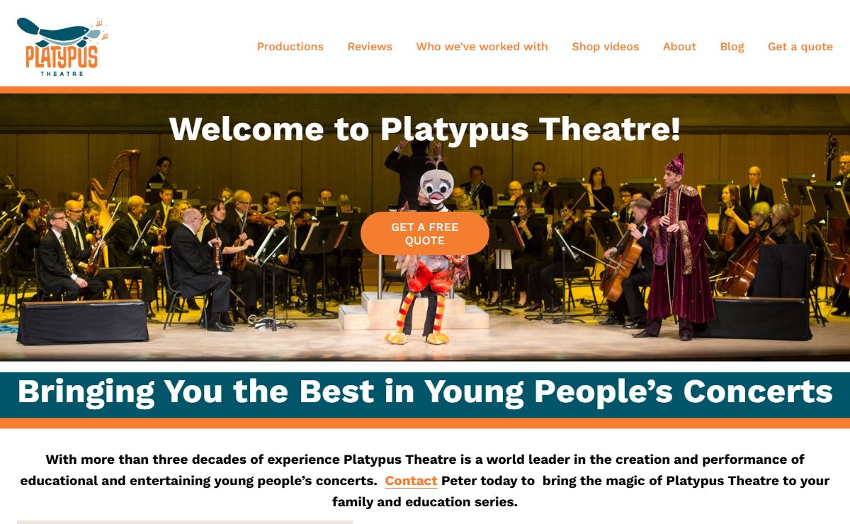 Unforgettable Young People's Concerts with Platypus Theatre