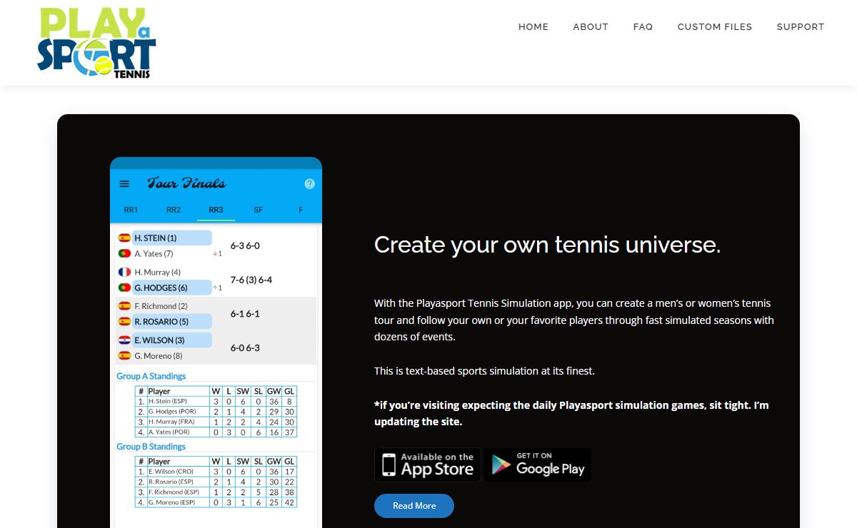 - Playasport Tennis Simulation