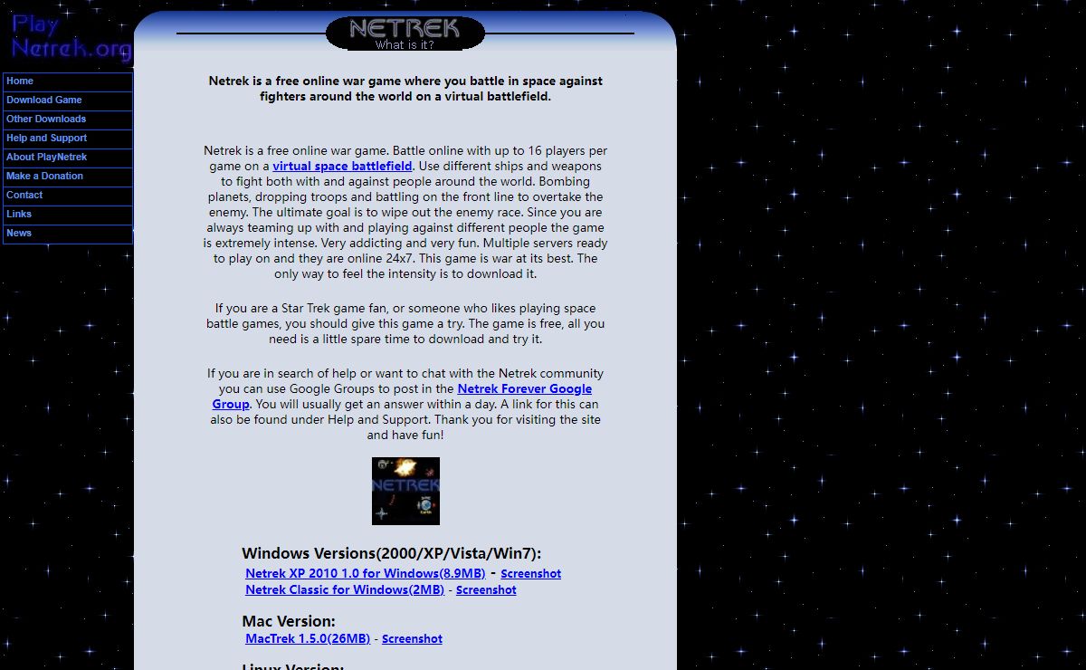 Netrek - Free Online War Game, Battle Against Fighters Around the World