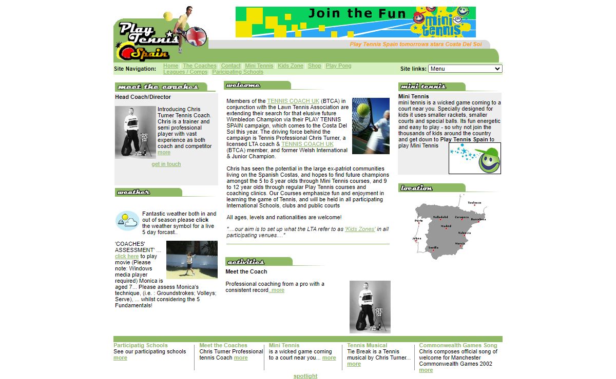 Play Tennis Spain - Welcome