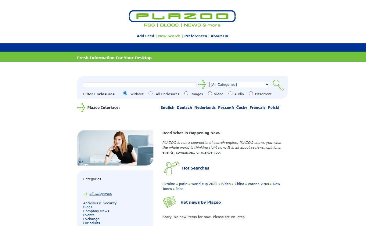 PLAZOO - News and Blog Search Engine