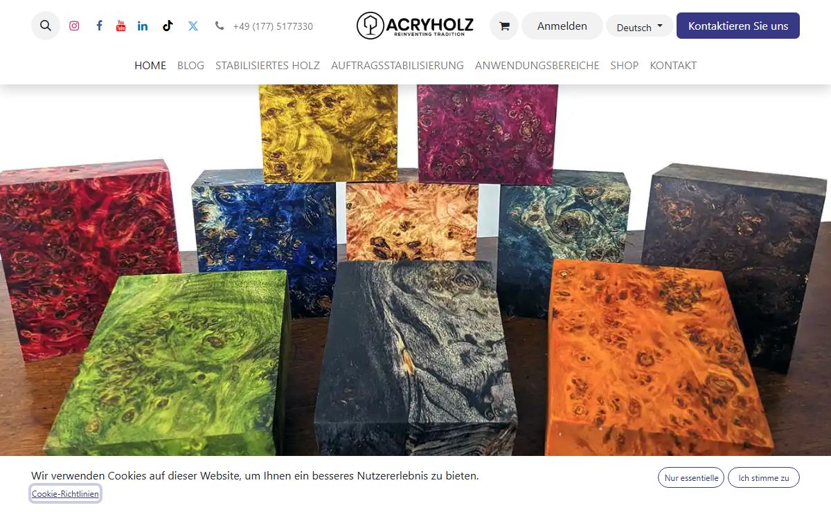 STABILISIERTES HOLZ - ACRYHOLZ - Griffmaterial