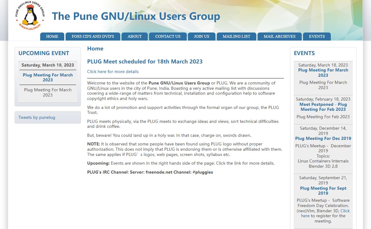 Home | The Pune GNU/Linux Users Group