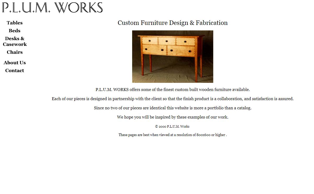 P.L.U.M. Works - Design & Fabrication of Custom Wood Furniture.