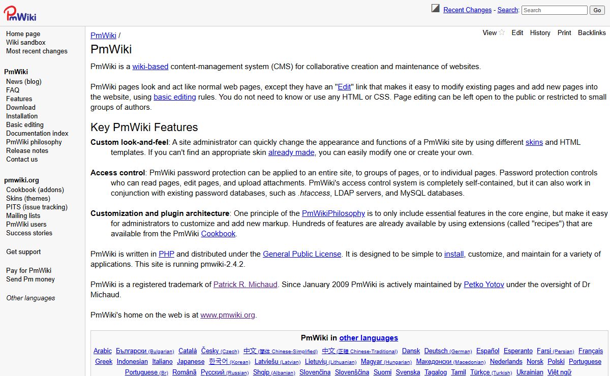PmWiki | PmWiki / PmWiki