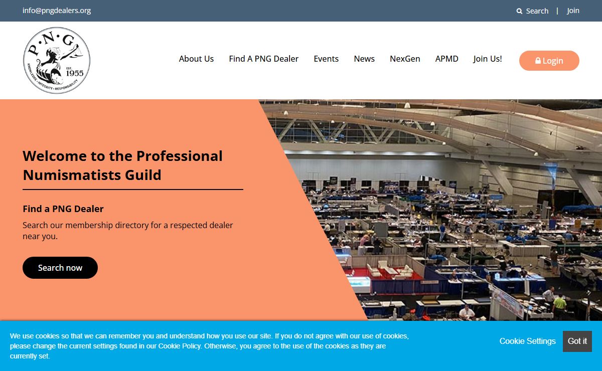 Professional Numismatists Guild - an alliance of worldwide rare coin dealers