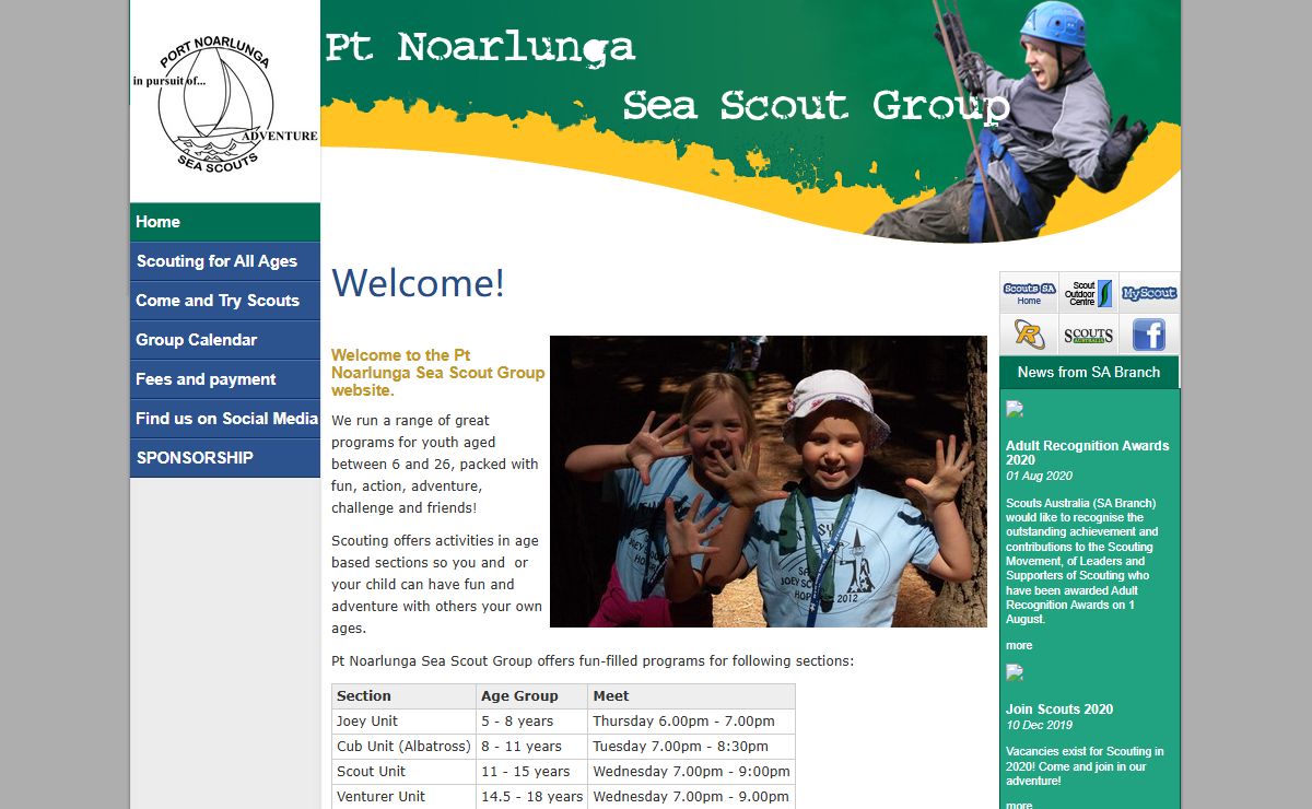 Pt Noarlunga Sea Scout Group - Home