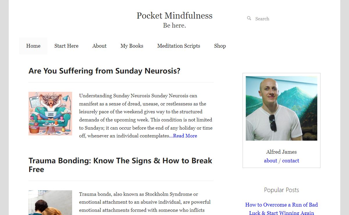 Mindfulness Blog By Alfred James