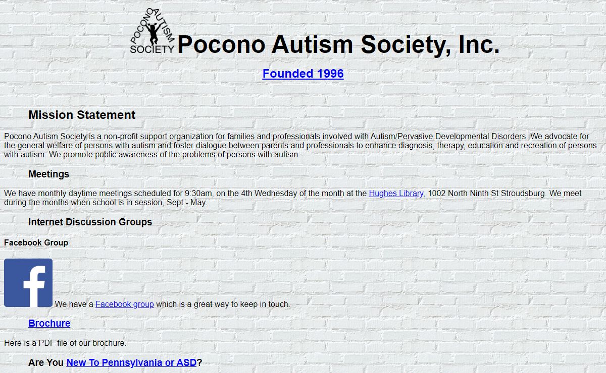 Pocono Autism Society, Inc.