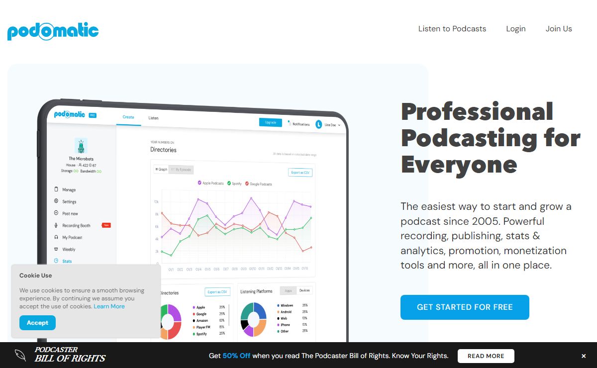 Create a Podcast >> Start Podcasting | Hosting by Podomatic