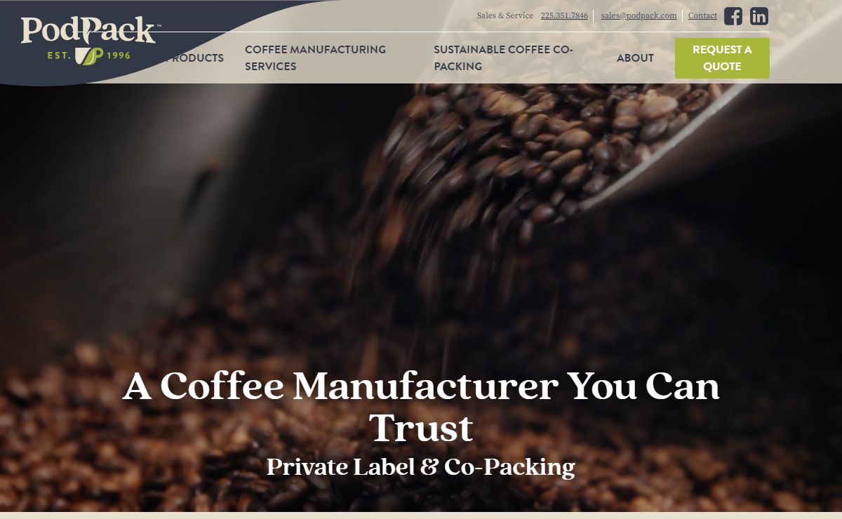 Leading Single-Serve Coffee Manufacturer | Pod Pack