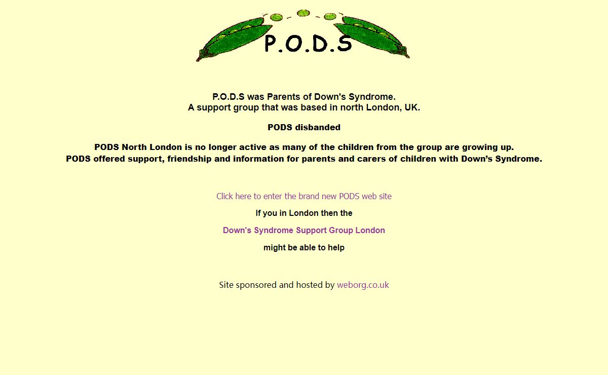 PODS means Parents of Down's Syndrome