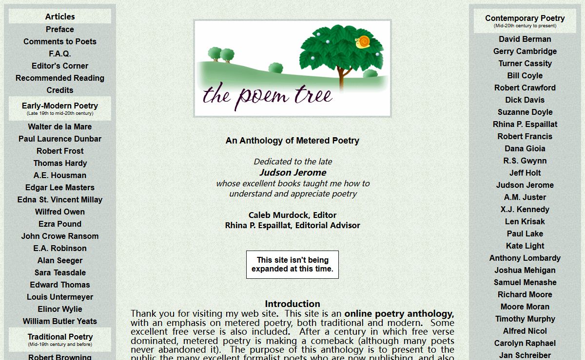 The Poem Tree: An Online Poetry Anthology