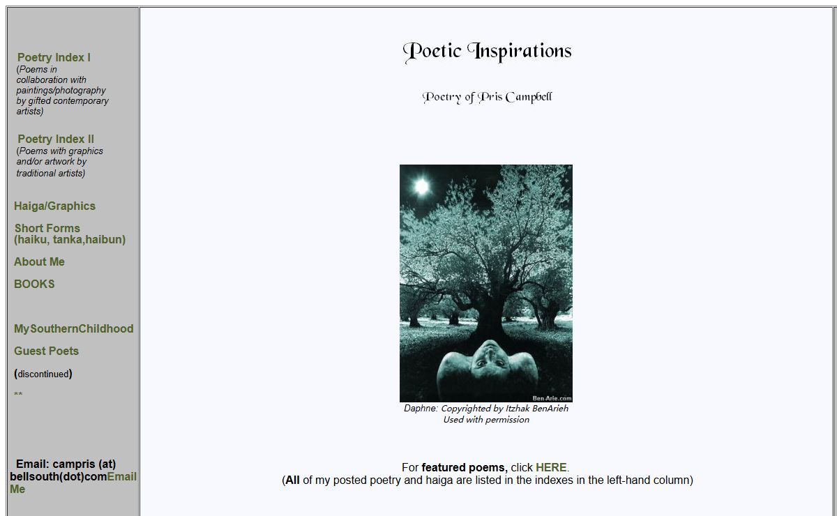 Poetic Inspirations: poetry and art by published poet, Pris Campbell