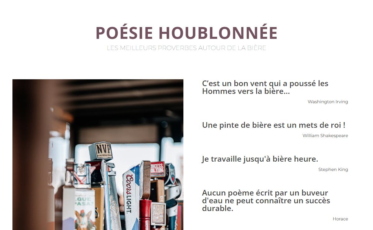 Citations bière, proverbes et poésie houblonnée