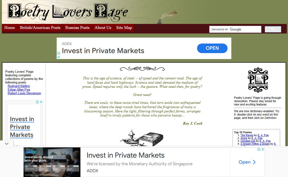 Poetry Lovers' Page