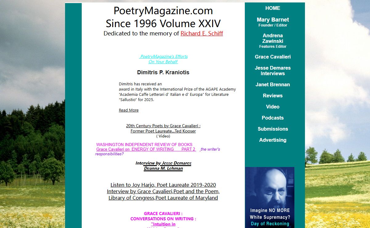 PoetryMagazine.com Now in the 24th year online