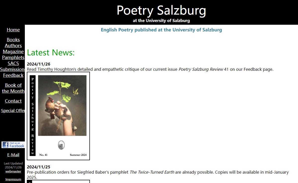 Poetry Salzburg at the University of Salzburg