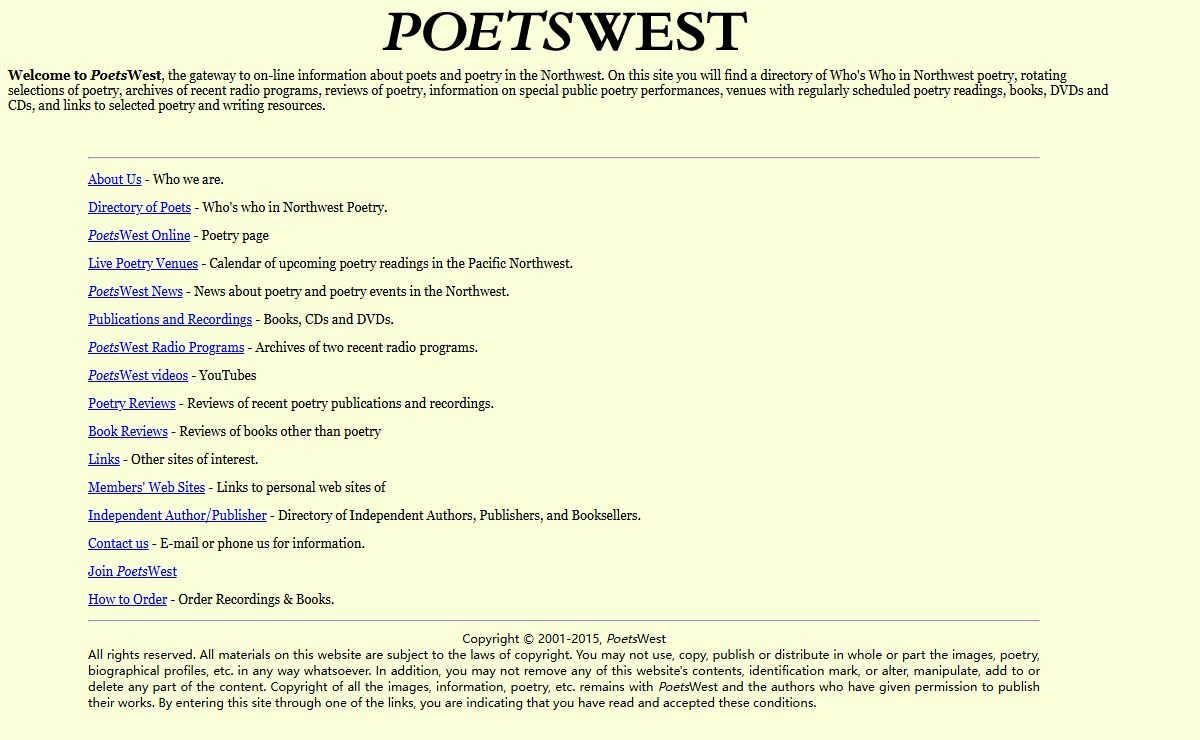 Pacific Northwest Poets And Poetry - PoetsWest