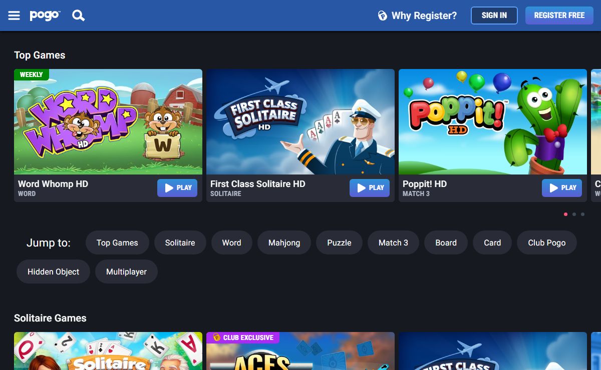 Play Free Online Games on Pogo - Free Games for 20+ Years