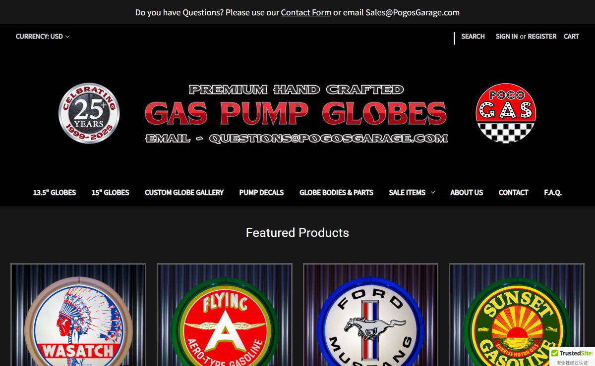 Pogos Garage | Reproduction Gas Pump Globes & Decals