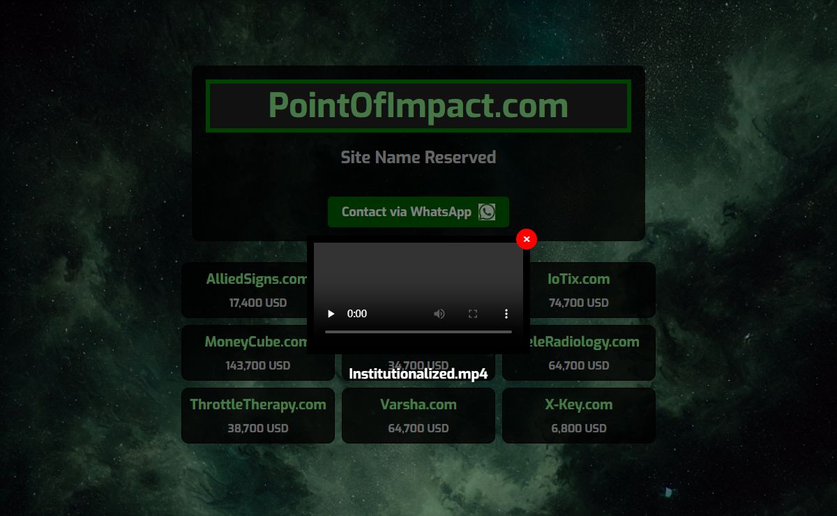 - Site Name Reserved