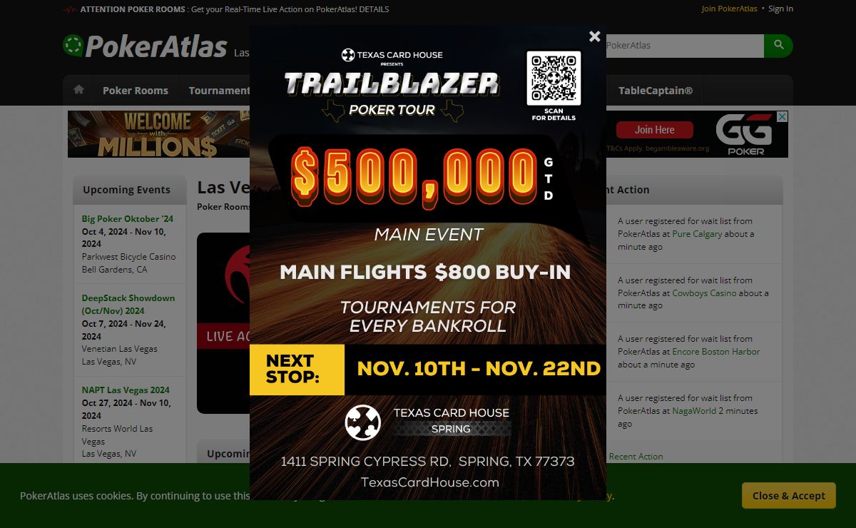 Las Vegas Poker Rooms, Tournaments, and Reviews