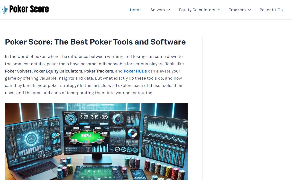 Poker Score - The Best Poker Tools and Software