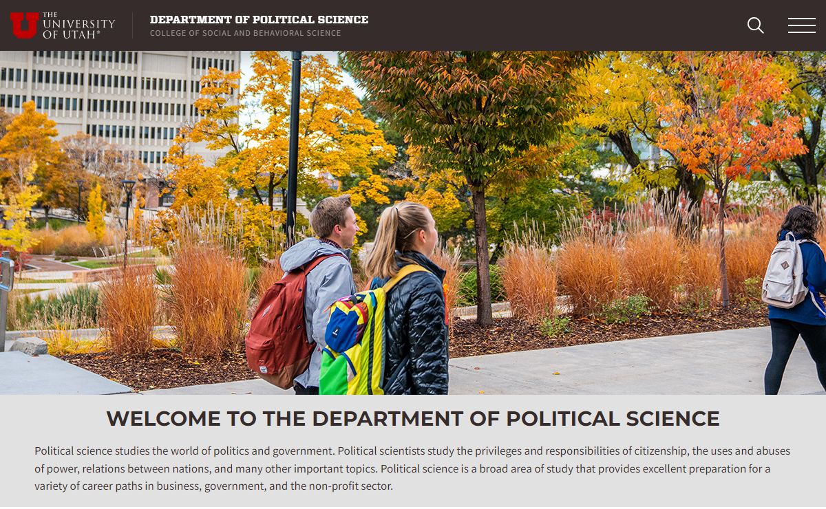 Department of Political Science - The University of Utah