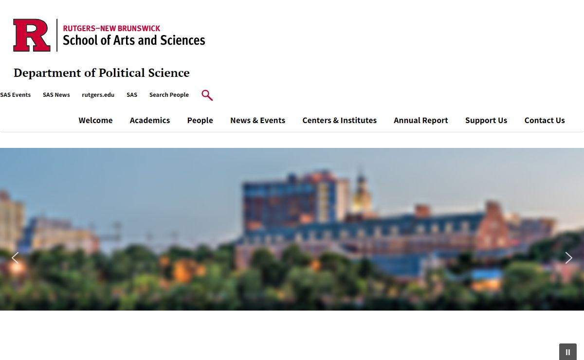 Department of Political Science | School of Arts and Sciences - Rutgers, The State University of New Jersey