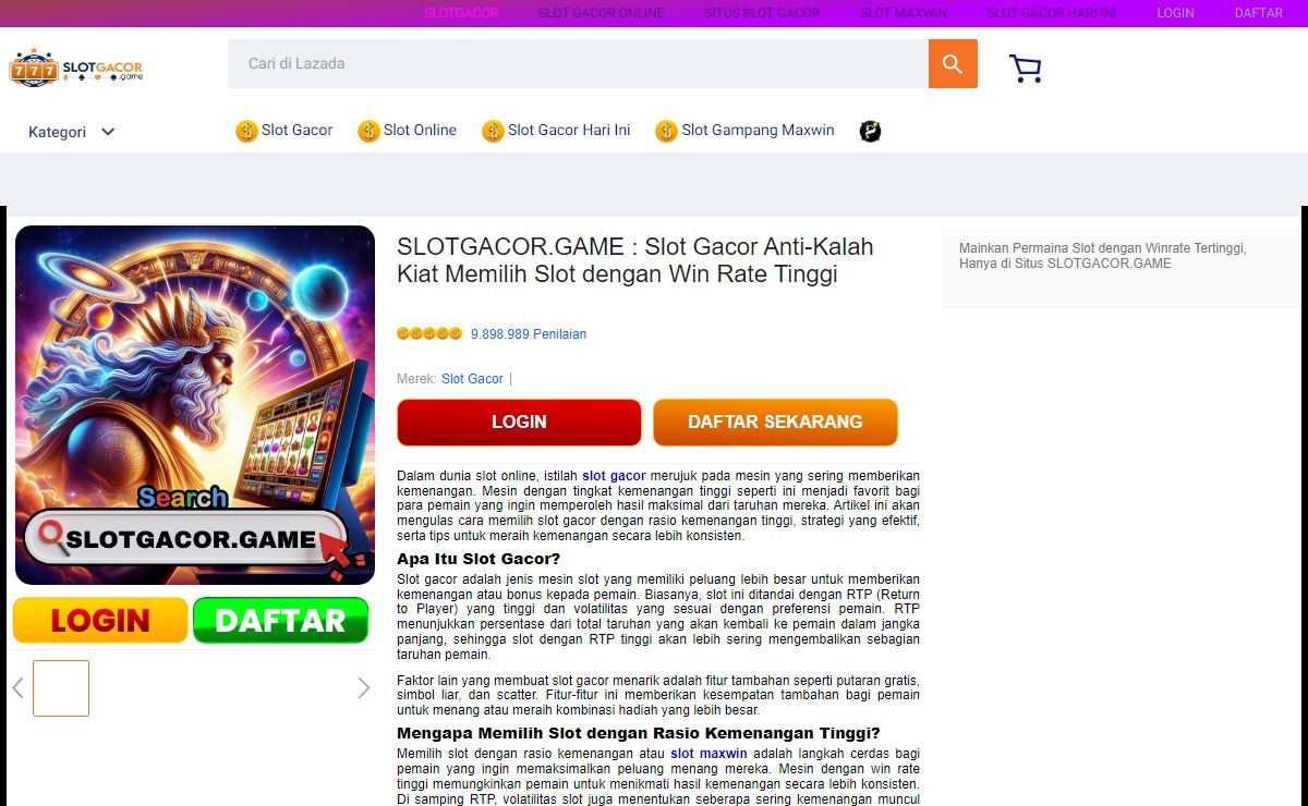 SLOTGACOR.GAME : Slot Gacor Anti-Kalah Kiat Memilih Slot dengan Win Rate Tinggi