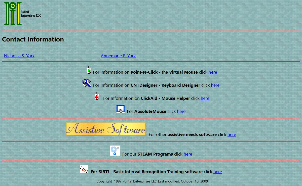 Polital Enterprises Homepage