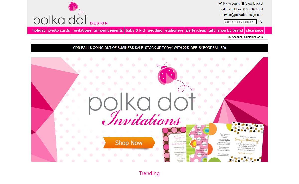 Invitations, Announcements, and Stationery | Polka Dot Invitations