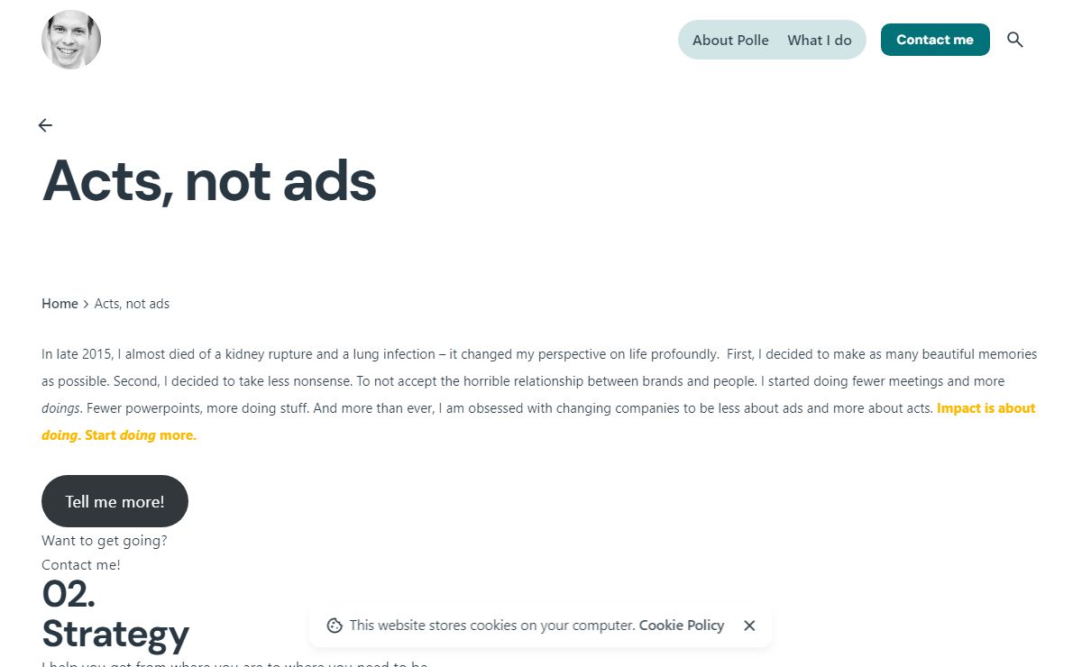 Acts, not ads » Polle de Maagt