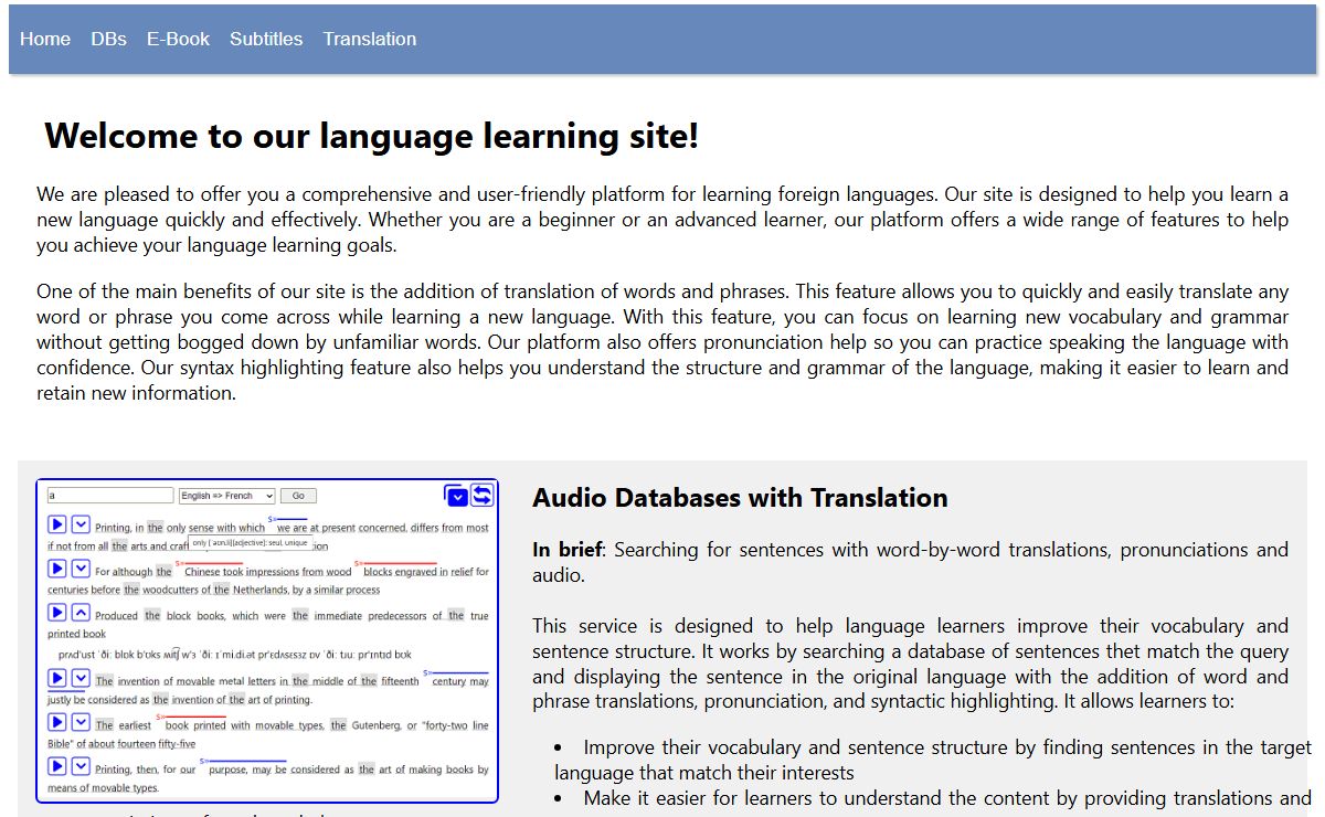 Polyglot.One: The Language Learning Solution