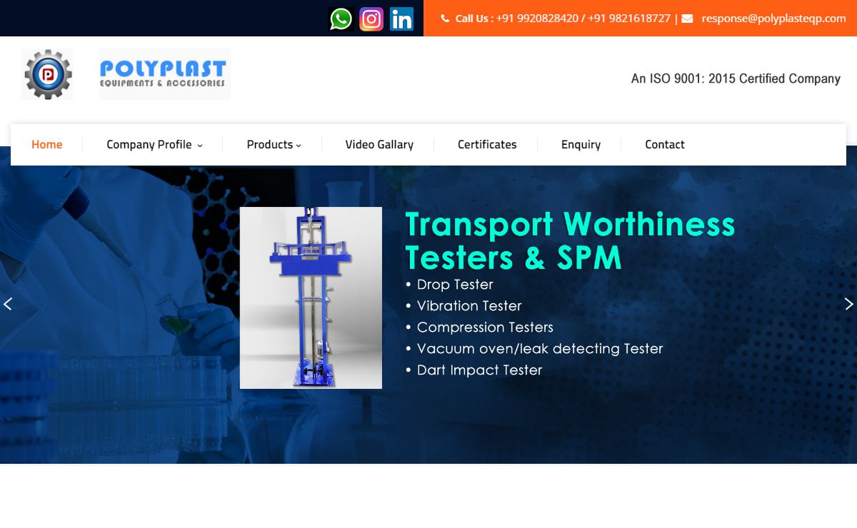 Dart Impact Tester, Melt Flow Index Tester, Press Machine, Humidity Chamber, Mumbai, India