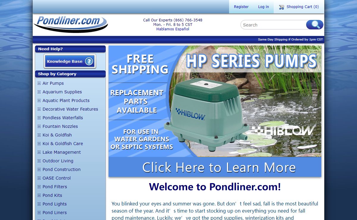 Pond Supplies, Pond Liner & Water Garden Supplies