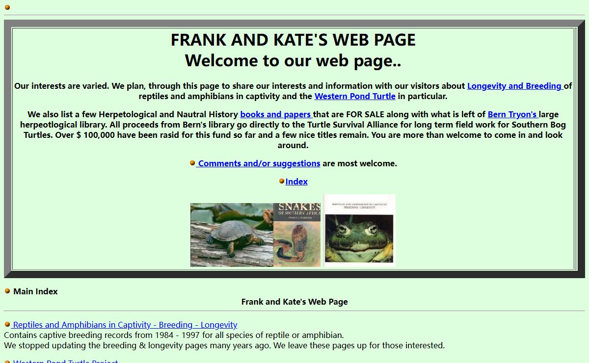 FRANK AND KATE'S WEB PAGE