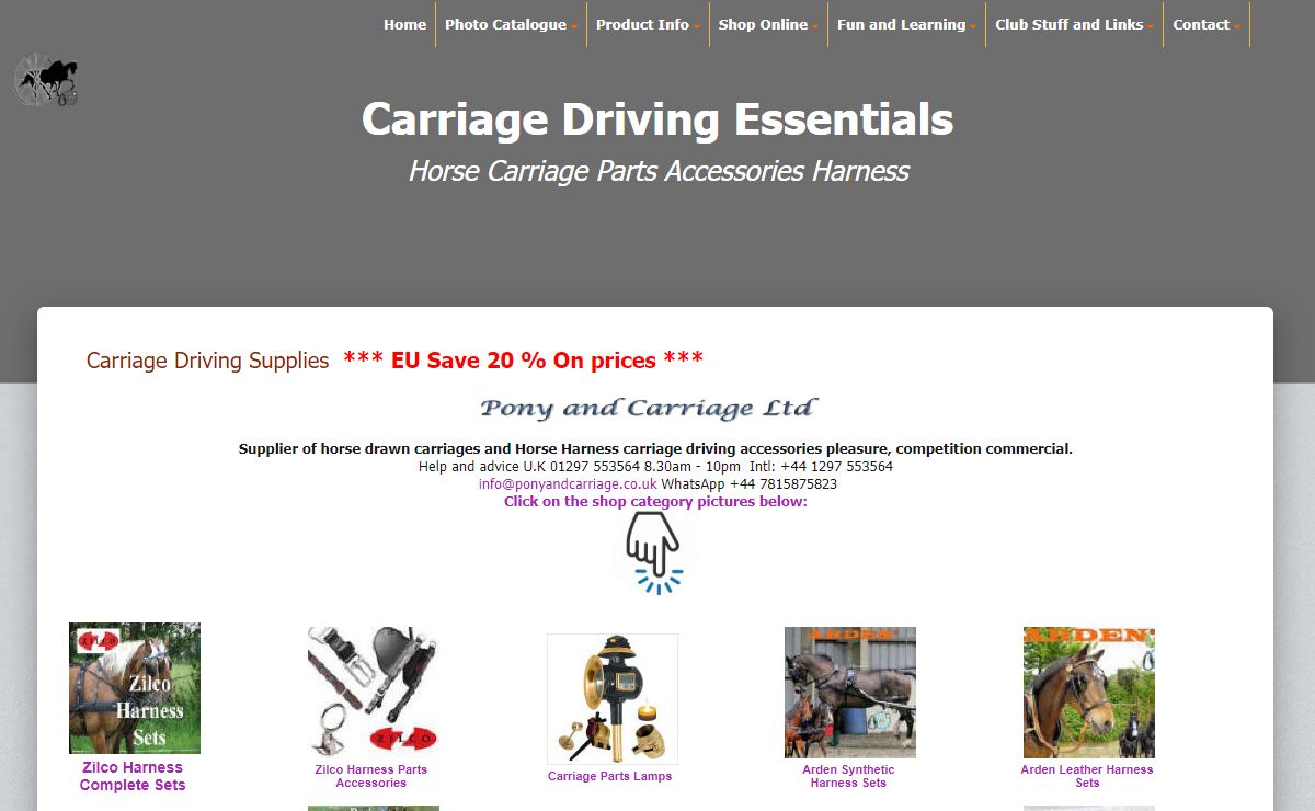 U.K Carriage Driving Specialist Supplier Horse Carriages Harness Accessories Much More