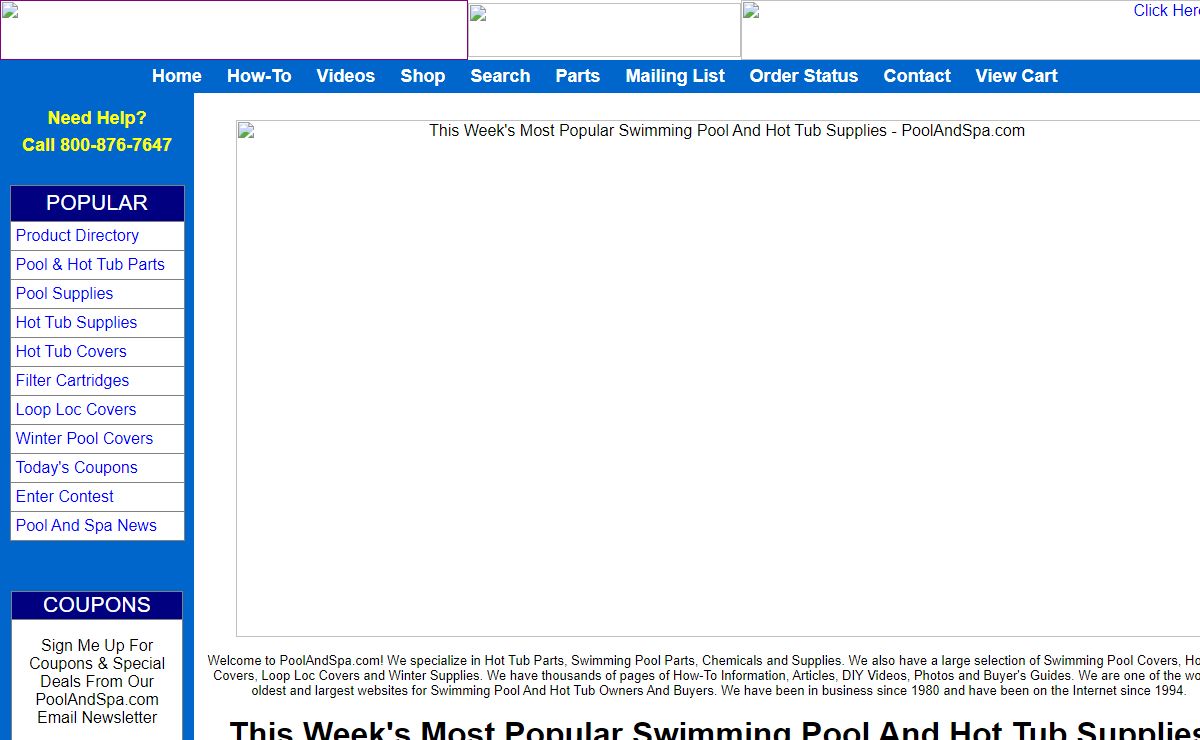 PoolAndSpa.com - Hot Tub Parts, Swimming Pool Parts, Chemicals, Supplies, Covers