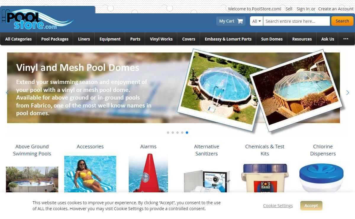 Welcome to the Poolstore.com homepage!