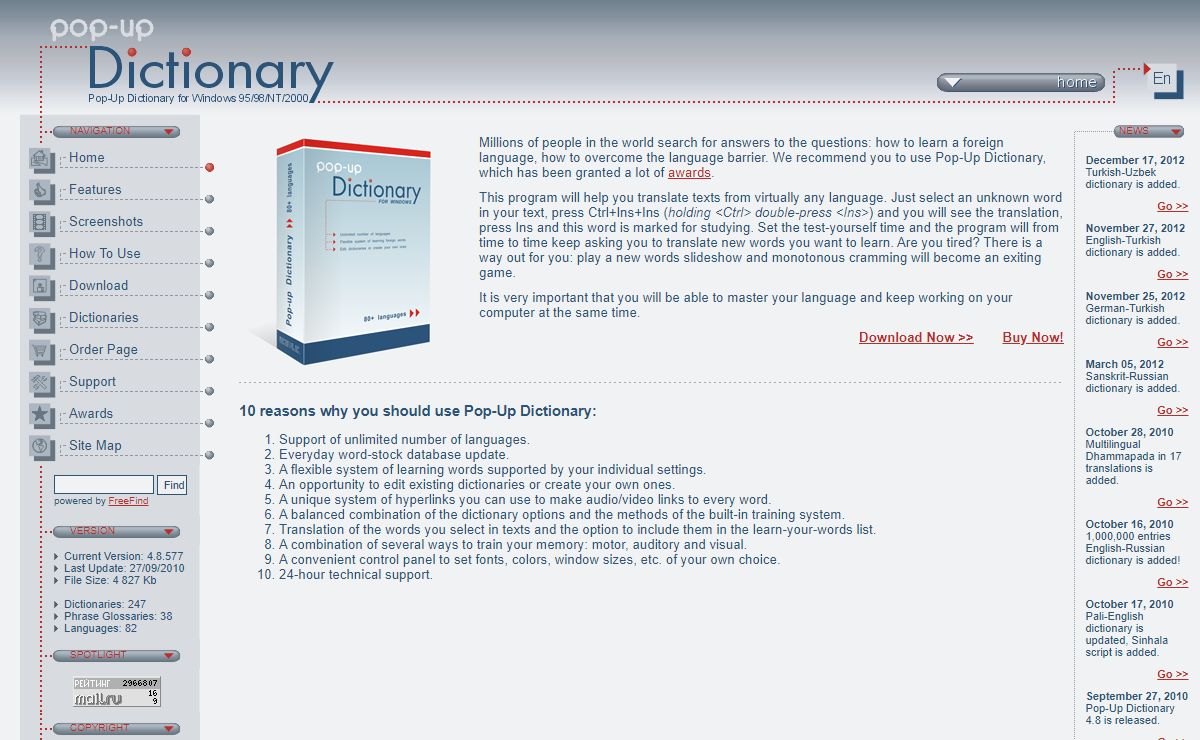 Pop-Up Dictionary by Ice-LC Software