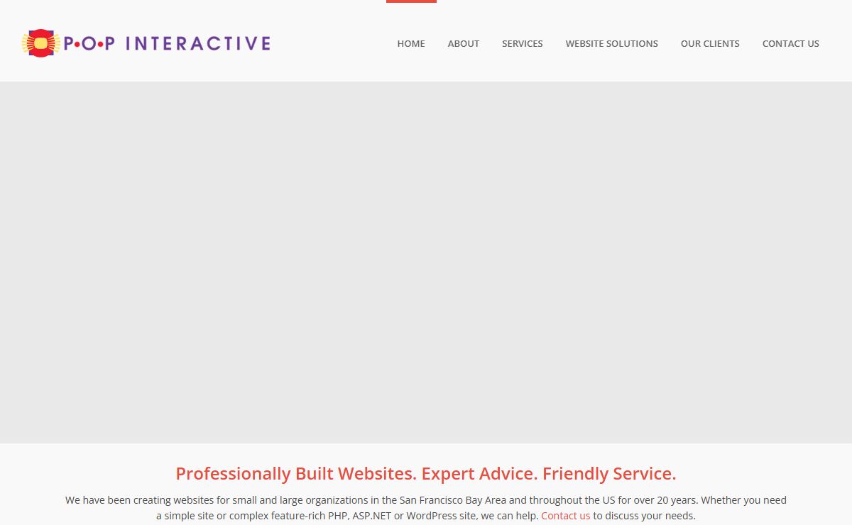 Custom Web Design, WordPress Websites, Web Development Services: POP Interactive: Located in San Francisco | Serving clients throughout the US
